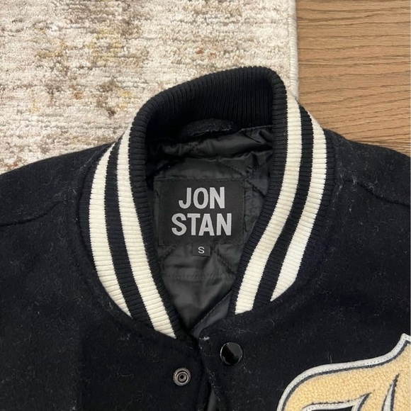 Black Varsity Jacket for Women - Picture 2 of 4